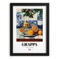 Grappa – Italian Spirit Drink, Cocktail Lounge Wall Art, in sleek black frame