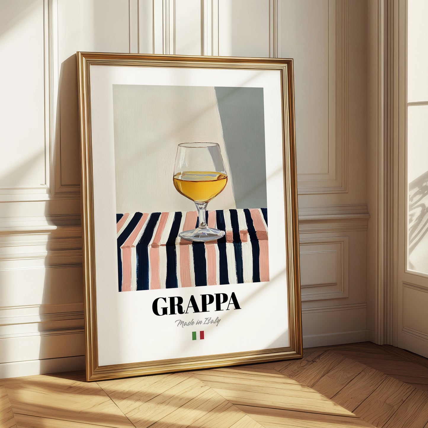 Grappa – Italian Spirit Drink, Rooftop Terrace Illustration