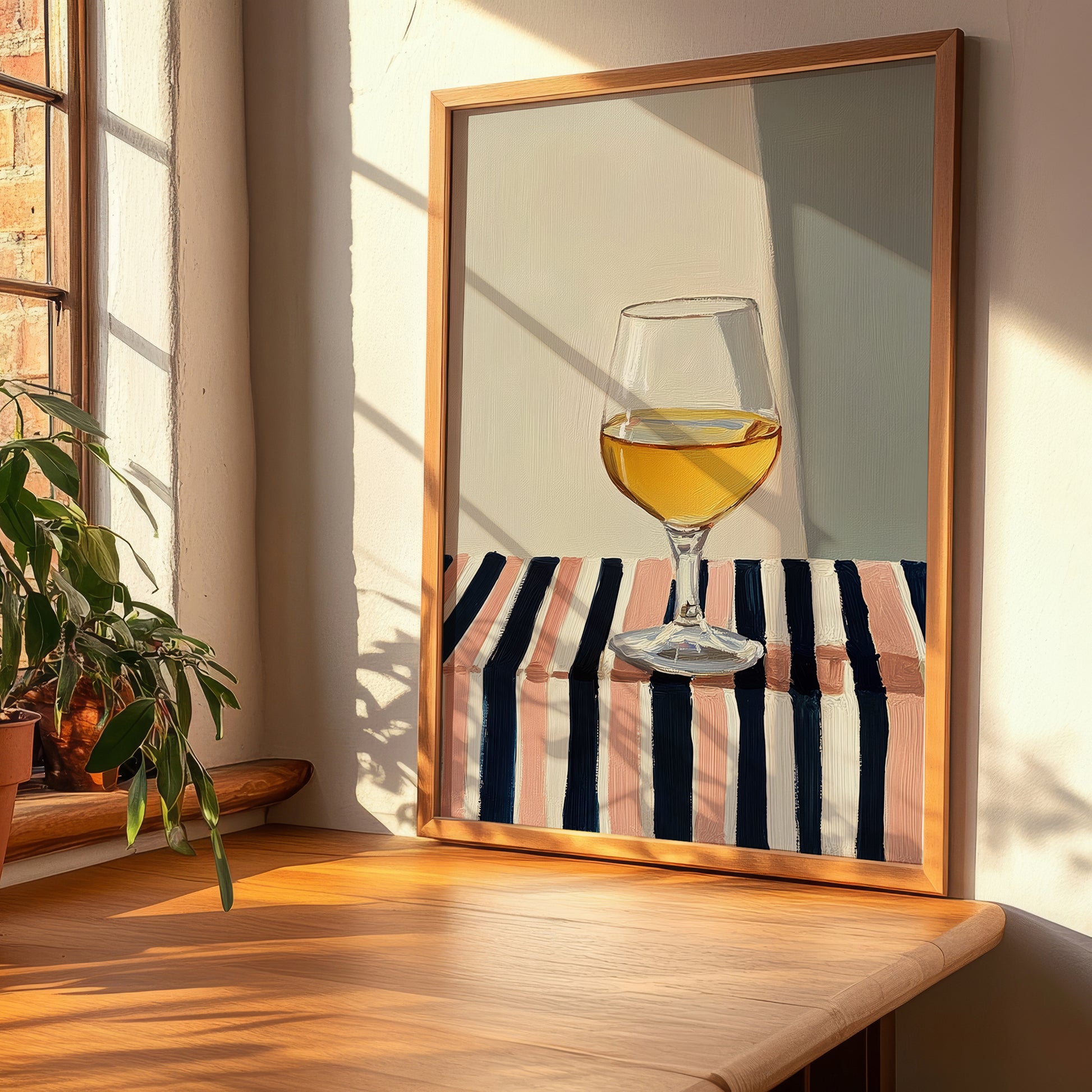 Grappa – Italian Spirit Drink, Rooftop Terrace Illustration, clean layout with no caption
