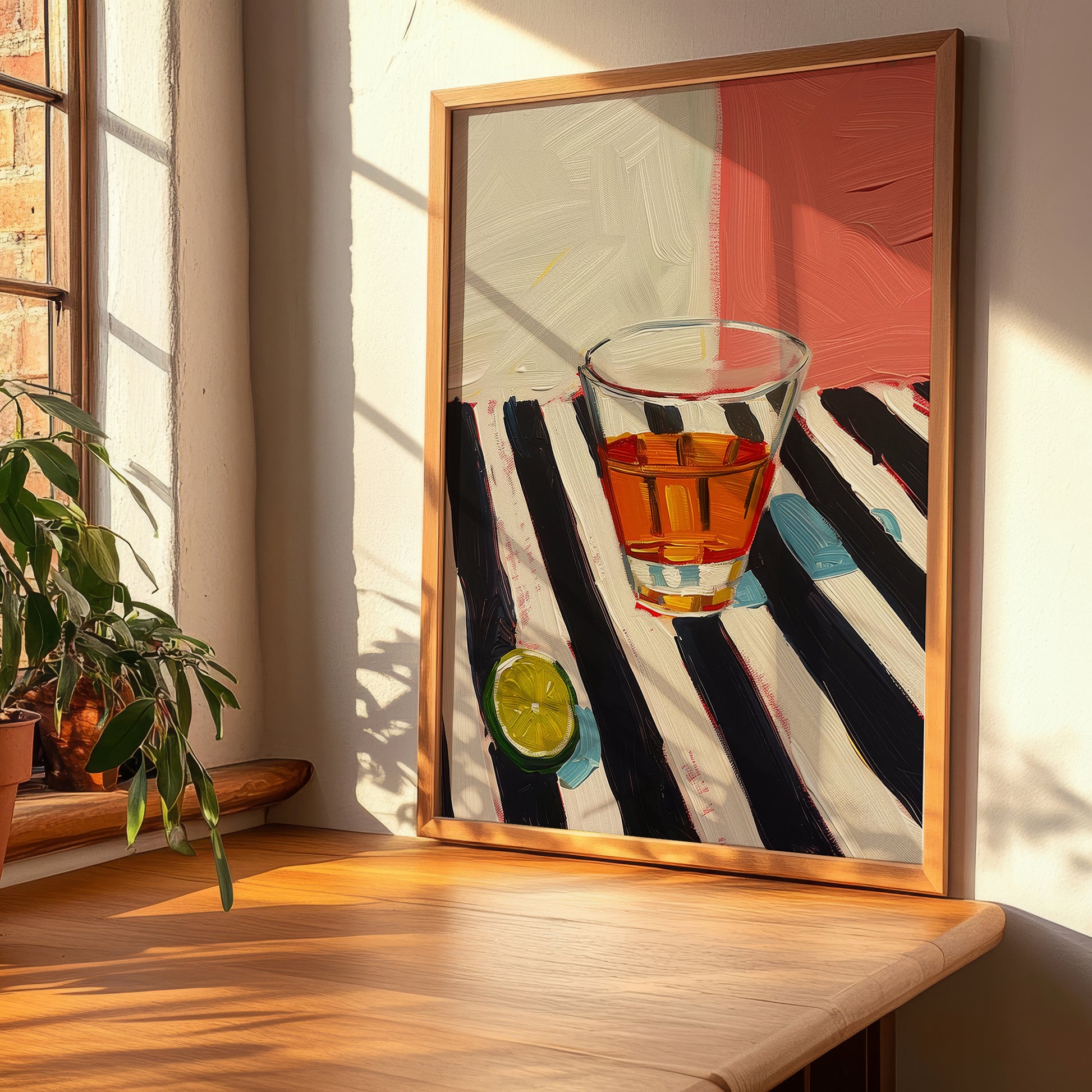 Amaretto – Italian Liqueur Drink, Sky Bar Print, clean layout with no caption