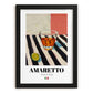 Amaretto – Italian Liqueur Drink, Sky Bar Print, in sleek black frame