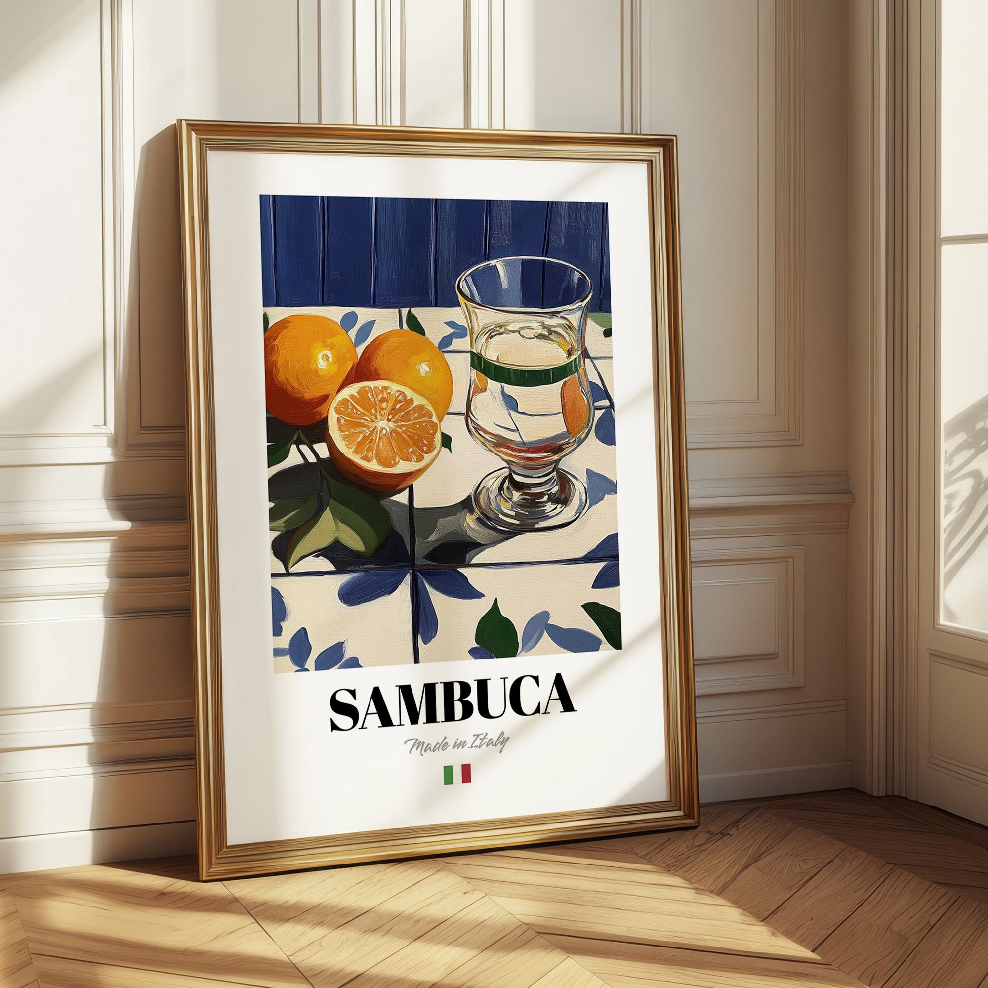 Sambuca – Italian Liqueur Drink, Beach Bar Poster