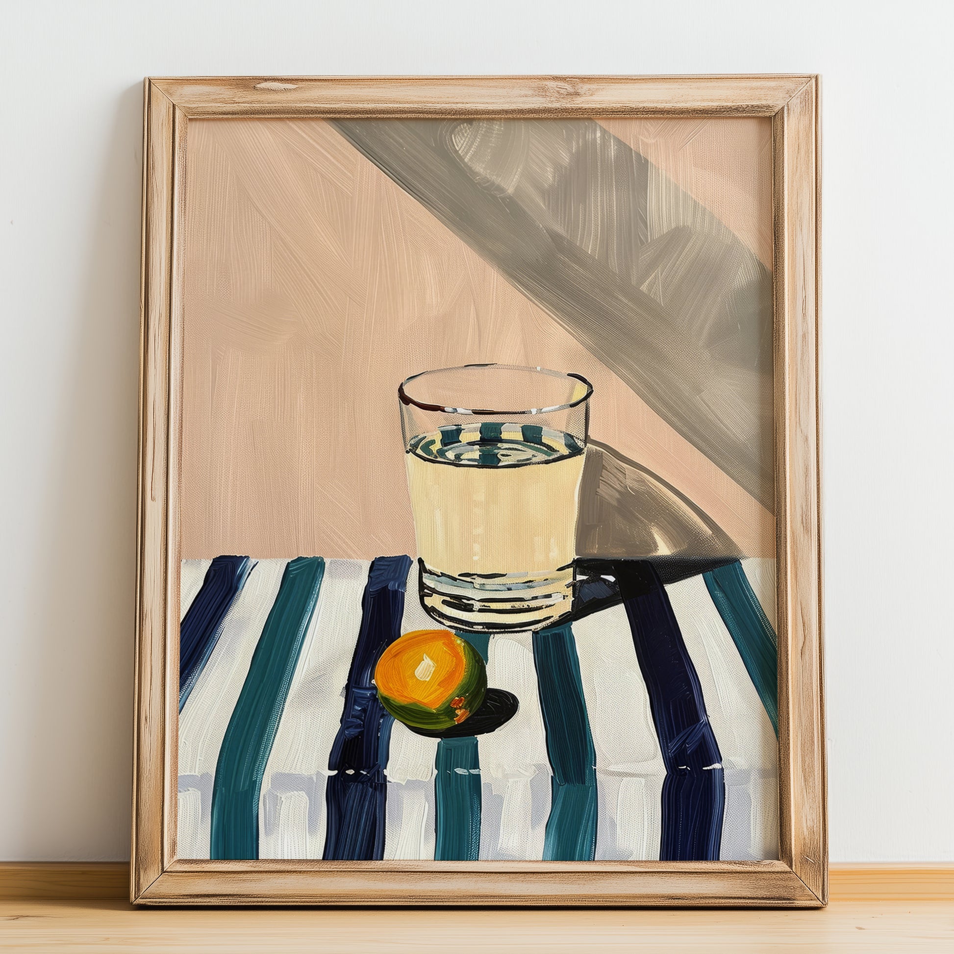 Sambuca – Italian Liqueur Drink, Cocktail Lounge Wall Decor, no-text version framed in wood