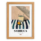 Sambuca – Italian Liqueur Drink, Cocktail Lounge Wall Decor, set in oak frame