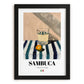 Sambuca – Italian Liqueur Drink, Cocktail Lounge Wall Decor, in sleek black frame