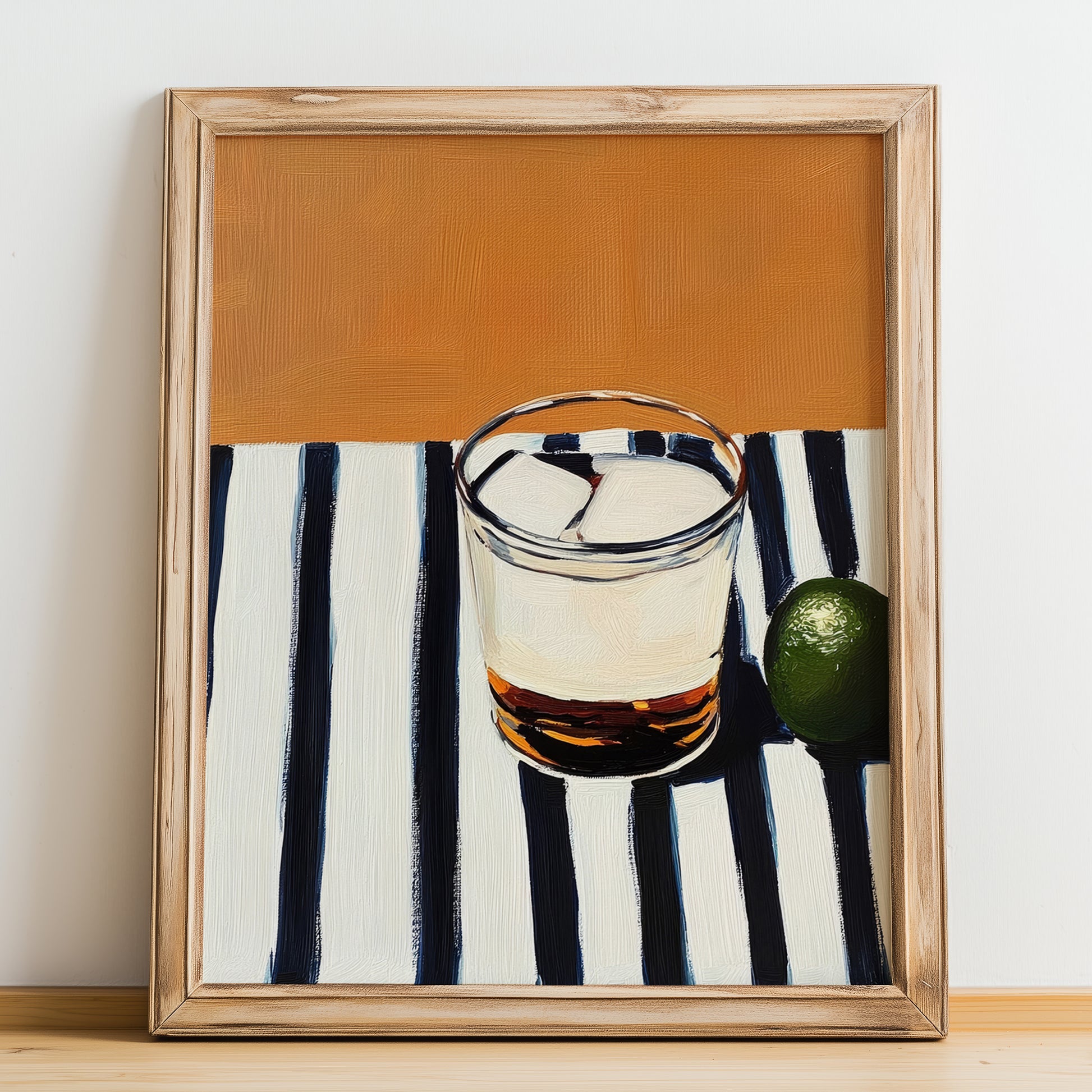 Sambuca – Italian Liqueur Drink, Hotel Lobby Poster, no-text version framed in wood