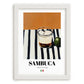Sambuca – Italian Liqueur Drink, Hotel Lobby Poster, placed in minimal white frame