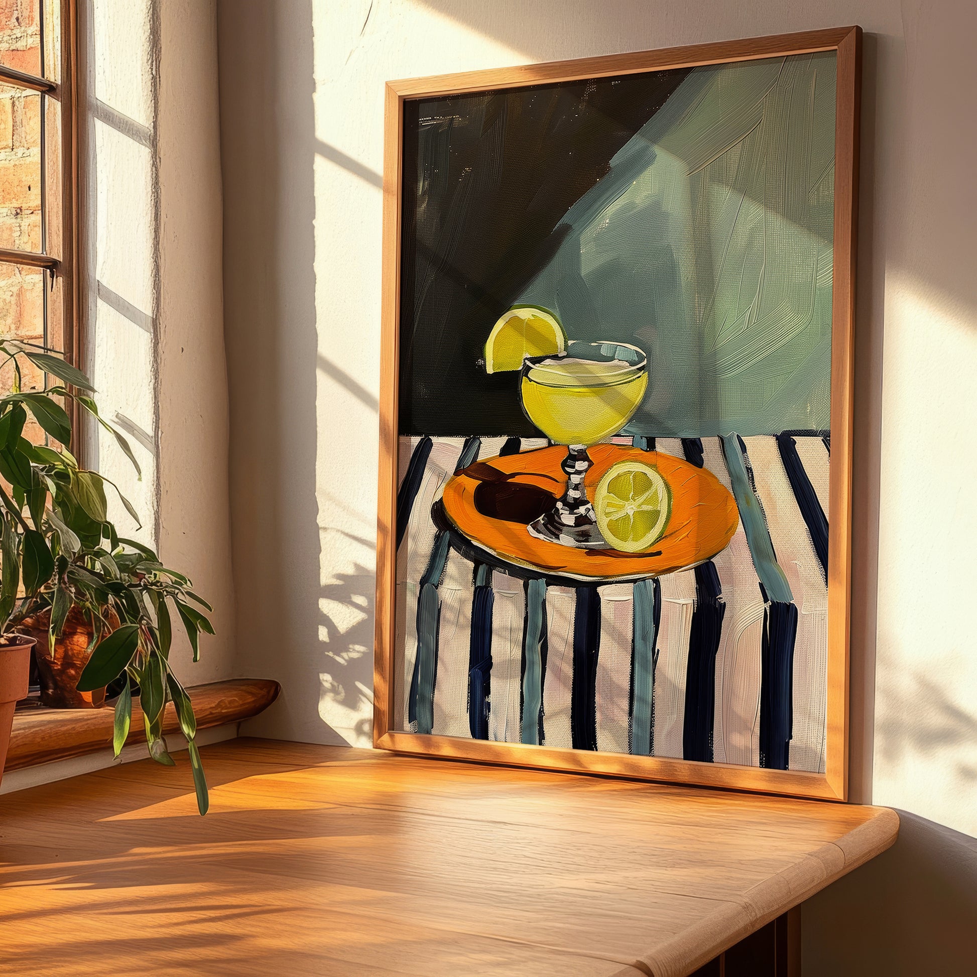 Limoncello – Italian Liqueur Drink, Cocktail Lounge Poster, clean layout with no caption