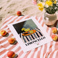Limoncello – Italian Liqueur Drink, Cocktail Lounge Poster, unframed on coastal sand
