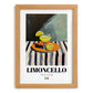 Limoncello – Italian Liqueur Drink, Cocktail Lounge Poster, set in oak frame