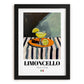 Limoncello – Italian Liqueur Drink, Cocktail Lounge Poster, in sleek black frame
