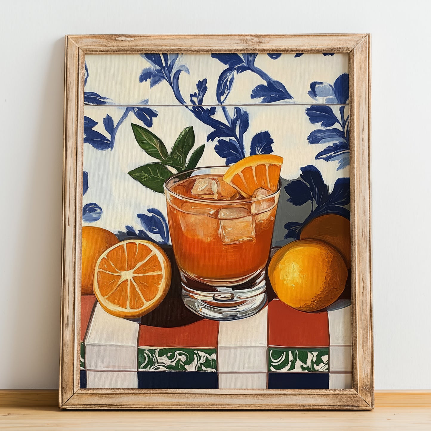 Chinotto – Italian Beverage Drink, Hotel Lobby Poster, no-text version framed in wood
