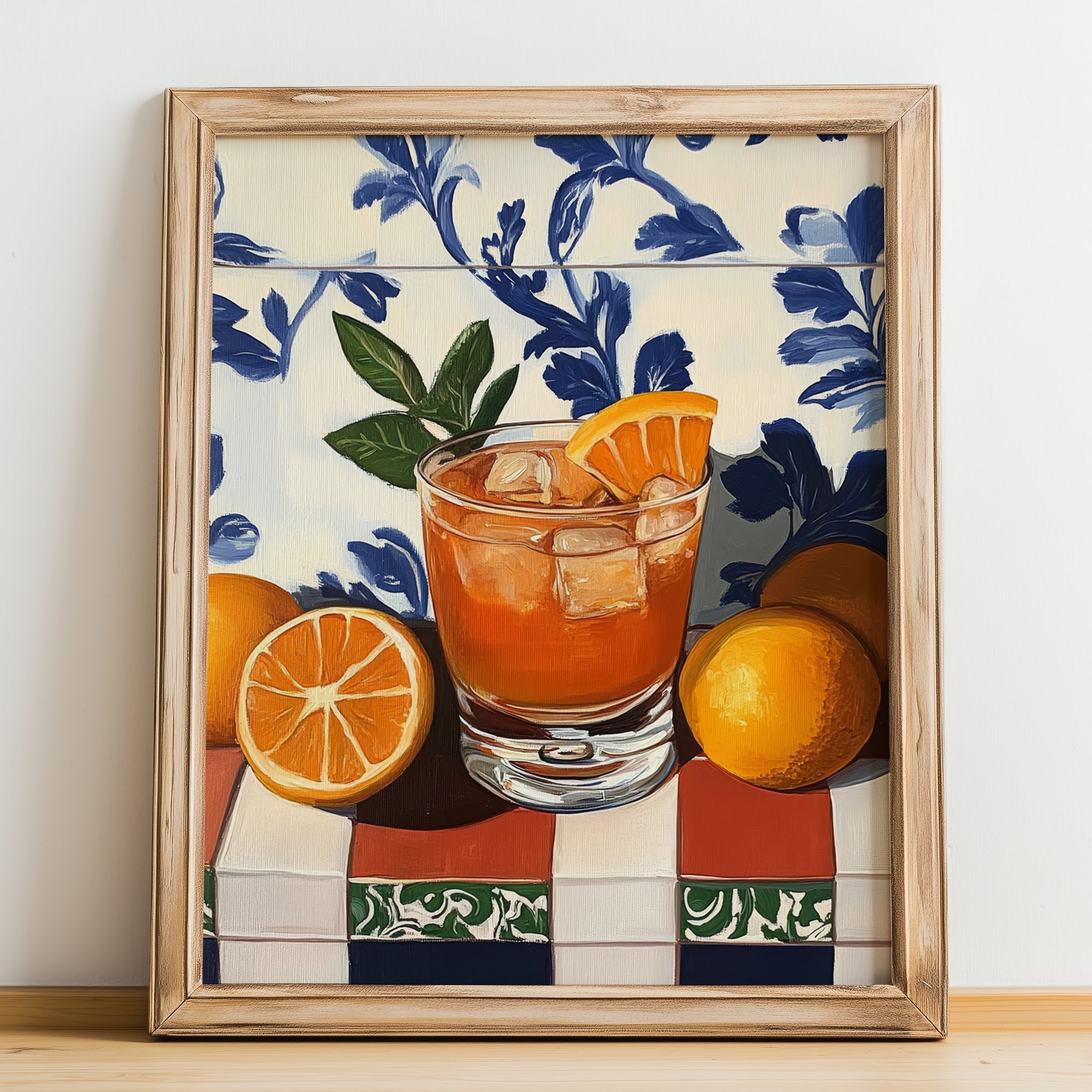 Chinotto – Italian Beverage Drink, Hotel Lobby Poster, no-text version framed in wood