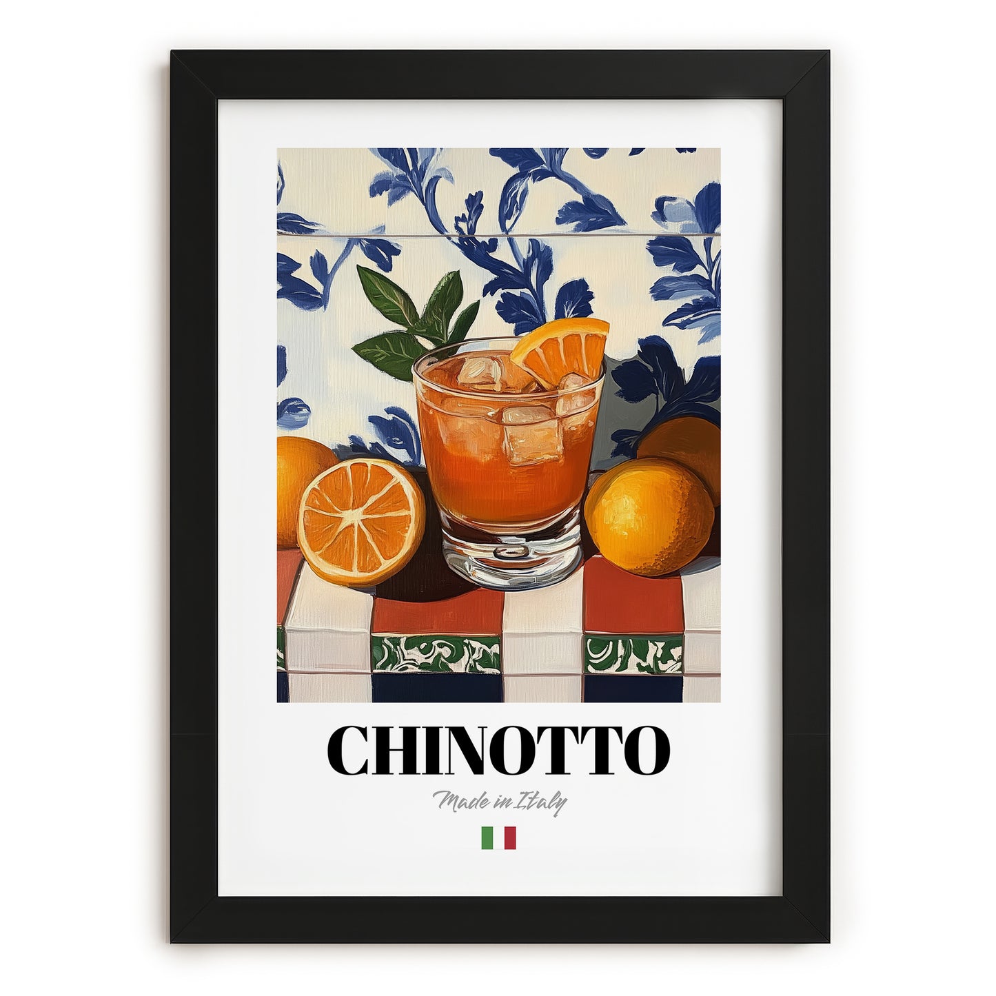 Chinotto – Italian Beverage Drink, Hotel Lobby Poster, in sleek black frame