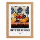 Bitter Rosso – Italian Cocktail Drink, Beach Bar Wall Art, set in oak frame