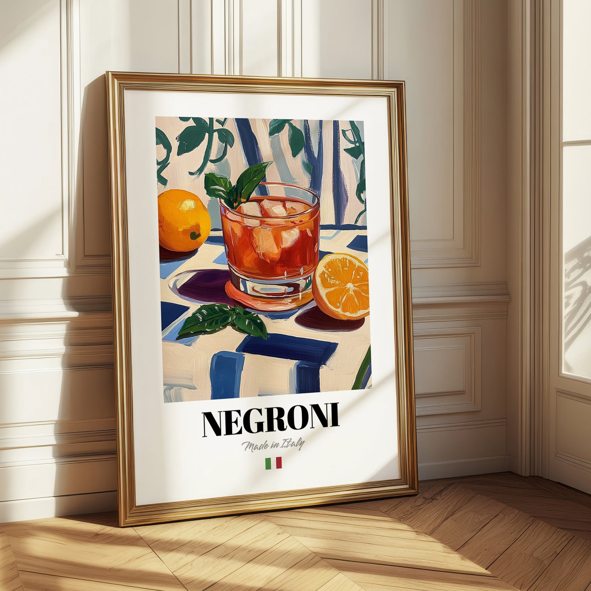 Negroni – Italian Cocktail Drink, Sky Bar Poster