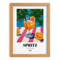 Spritz – Italian Cocktail Drink, Beach Bar Wall Decor, set in oak frame