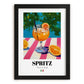 Spritz – Italian Cocktail Drink, Beach Bar Wall Decor, in sleek black frame