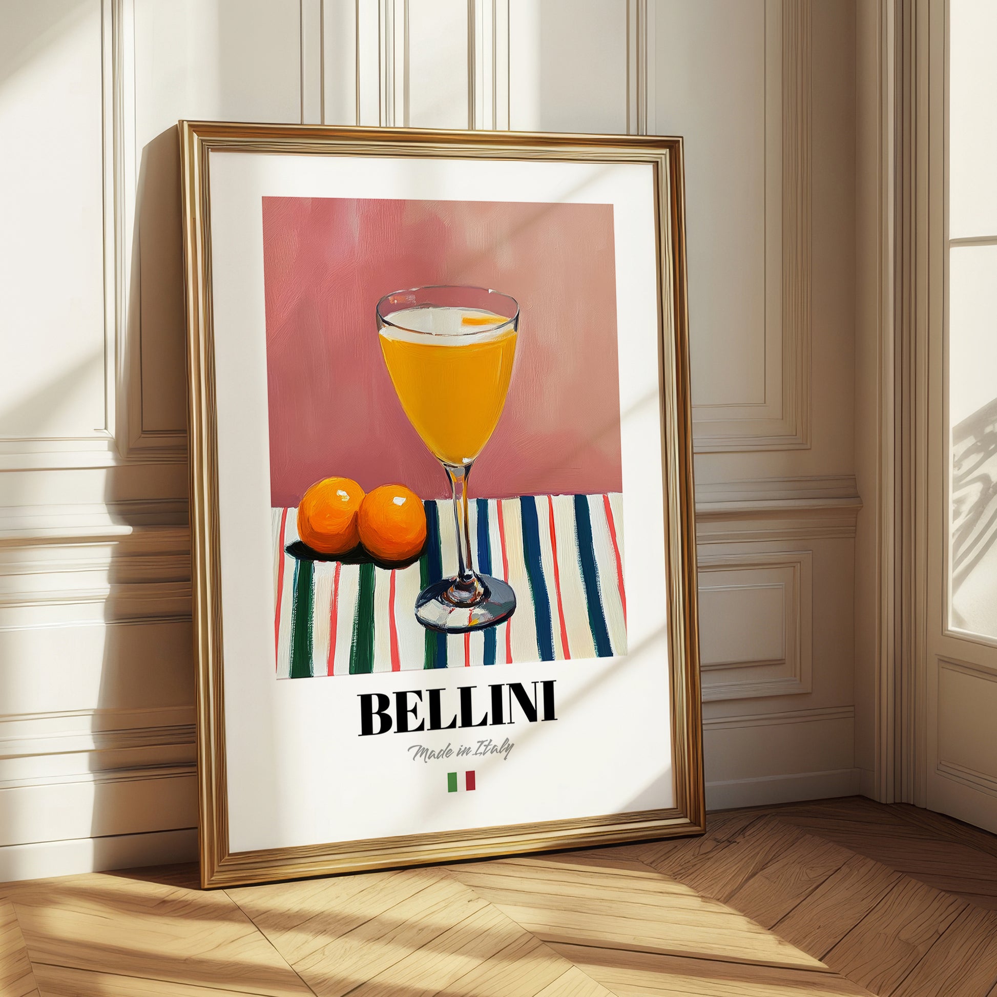 Bellini – Italian Cocktail Drink, Beach Bar Illustration