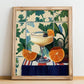 Sgroppino – Italian Cocktail Drink, Beach Bar Print, no-text version framed in wood