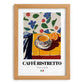 Caffè Ristretto – Italian Coffee, Street Café Poster, set in oak frame