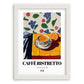 Caffè Ristretto – Italian Coffee, Street Café Poster, placed in minimal white frame