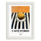 Caffè d'Orzo – Italian Coffee, Café Art, placed in minimal white frame
