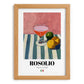 Rosolio – Italian Liqueur Drink, Rooftop Terrace Poster, set in oak frame