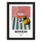 Rosolio – Italian Liqueur Drink, Rooftop Terrace Poster, in sleek black frame