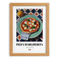 Pizza Margherita – Italian Pizza, Restaurant Painting, set in oak frame