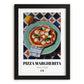Pizza Margherita – Italian Pizza, Restaurant Painting, in sleek black frame