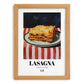 Lasagna – Italian Pasta, Osteria Poster, set in oak frame