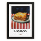 Lasagna – Italian Pasta, Osteria Poster, in sleek black frame