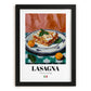 Lasagna – Italian Pasta, Trattoria Still Life, in sleek black frame