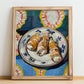 Cannoli – Italian Dessert Dish, Café Poster, no-text version framed in wood