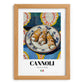 Cannoli – Italian Dessert Dish, Café Poster, set in oak frame