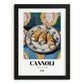 Cannoli – Italian Dessert Dish, Café Poster, in sleek black frame