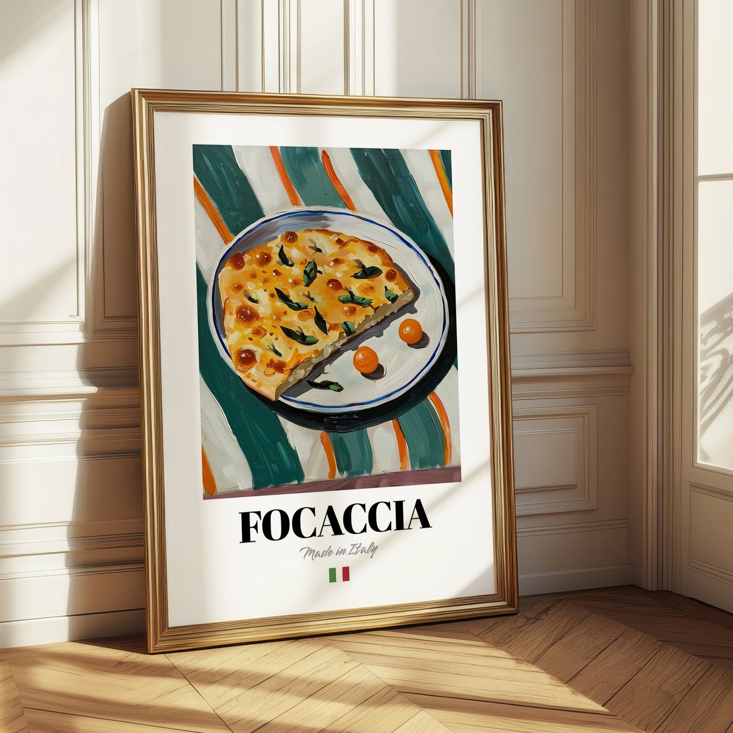 Focaccia – Italian Bread Dish, Food Bar Art