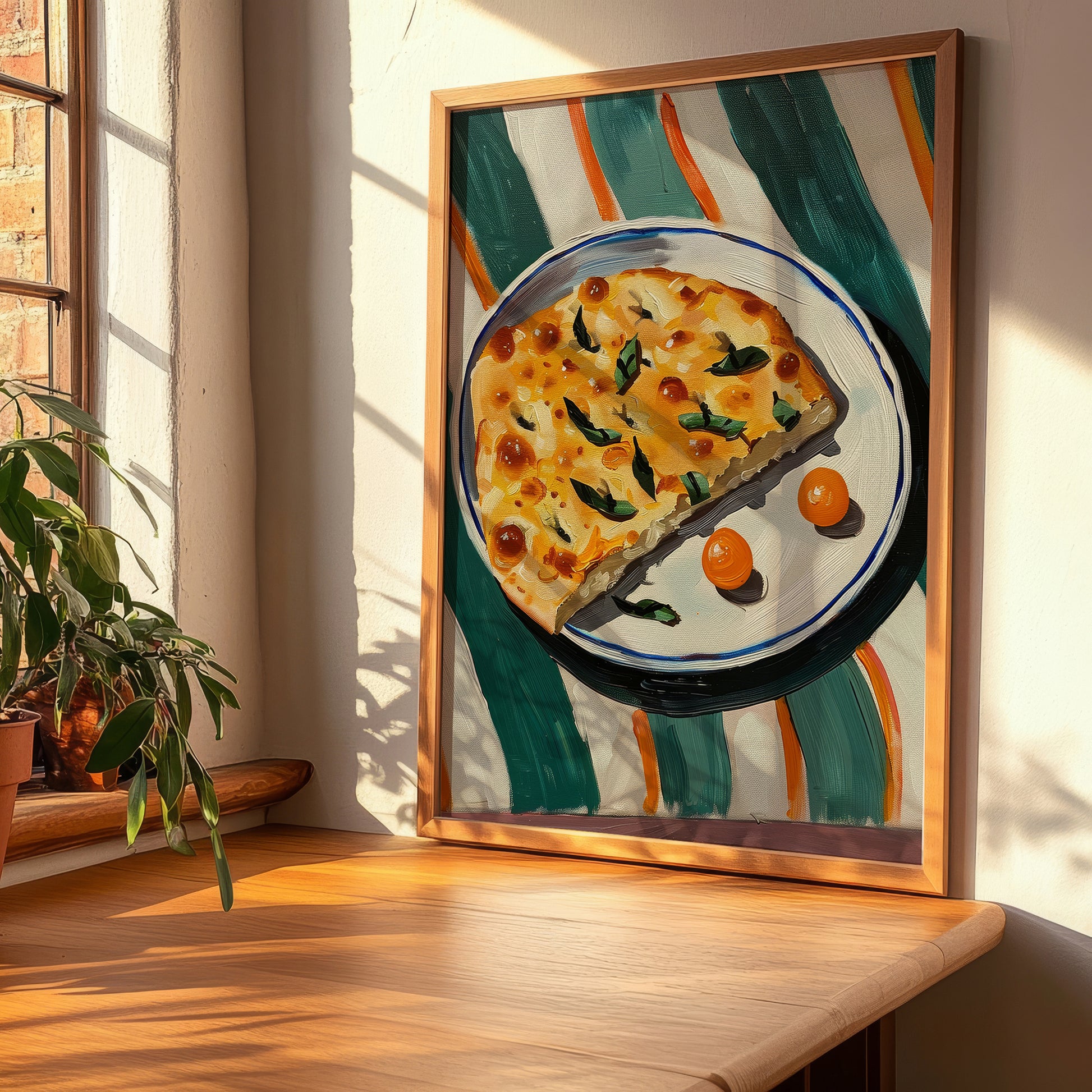 Focaccia – Italian Bread Dish, Food Bar Art, clean layout with no caption