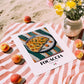 Focaccia – Italian Bread Dish, Food Bar Art, unframed on coastal sand