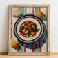 Minestrone – Italian Soup Dish, Café Still Life, no-text version framed in wood