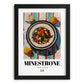 Minestrone – Italian Soup Dish, Café Still Life, in sleek black frame