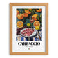 Carpaccio – Italian Meat Dish, Tavern Art, set in oak frame