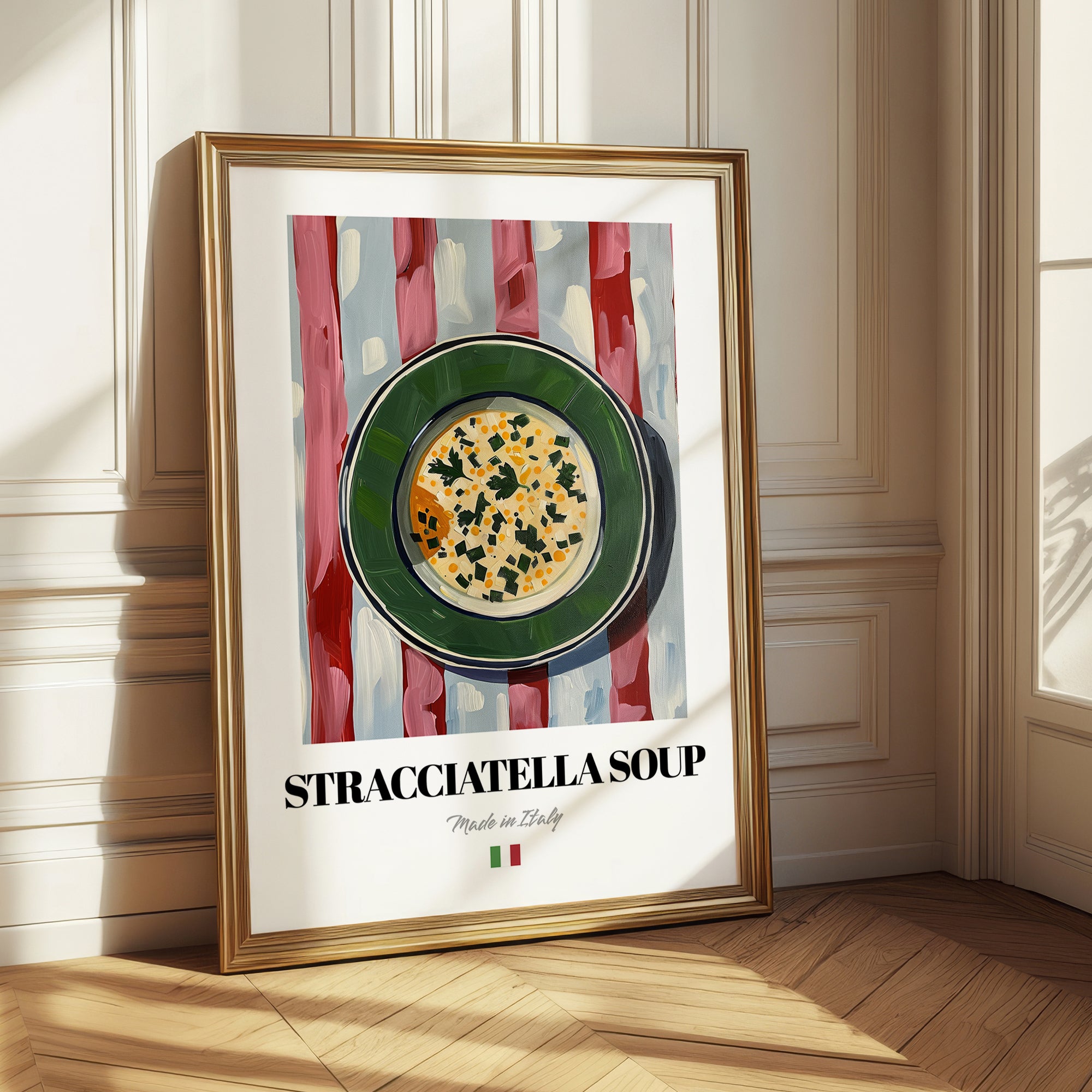 Stracciatella Soup – Italian Soup Dish, Restaurant Print