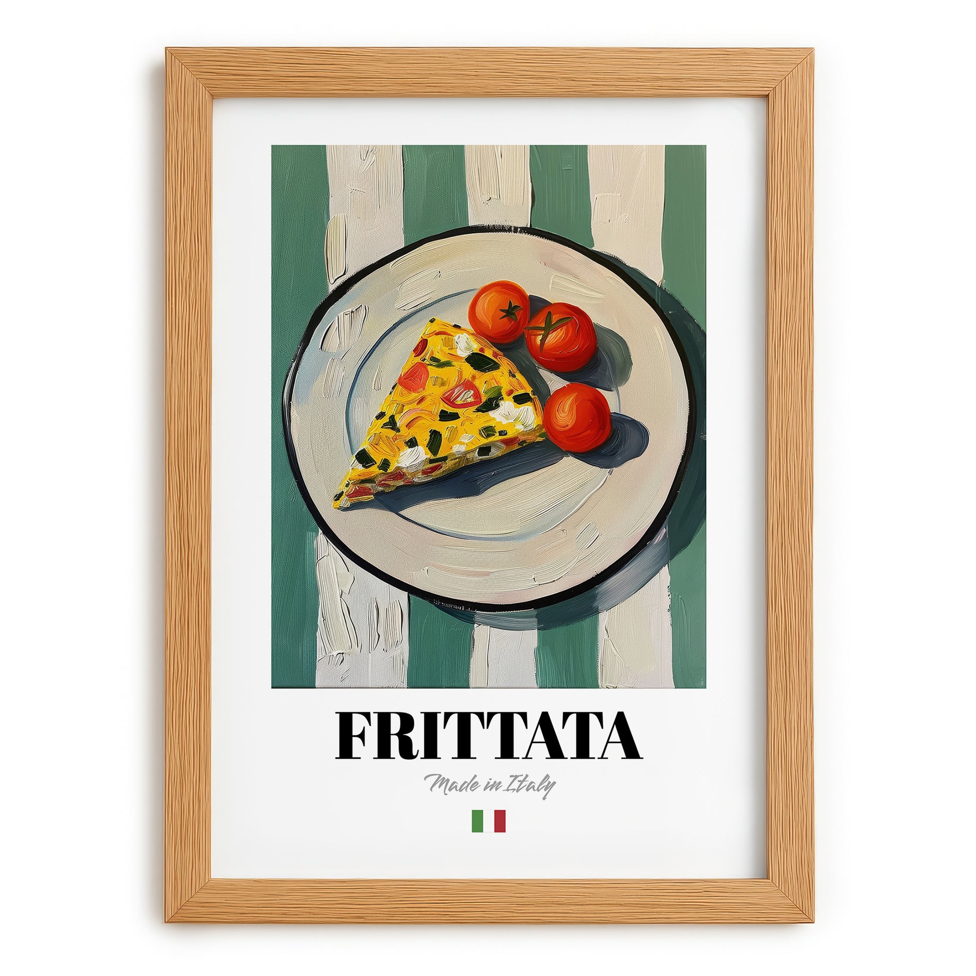 Frittata – Italian Snack Dish, Restaurant Painting, set in oak frame