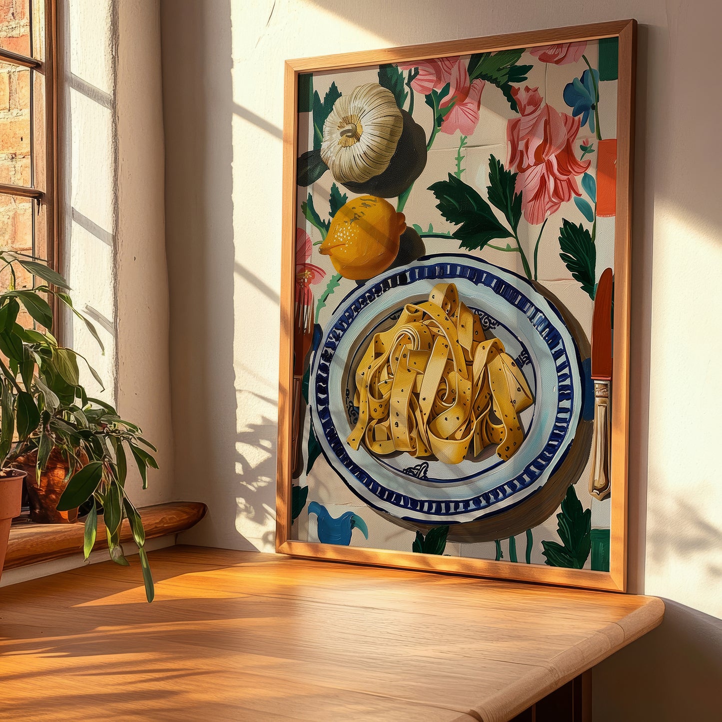 Tagliatelle al Tartufo – Italian Pasta, Ristorante Painting, clean layout with no caption