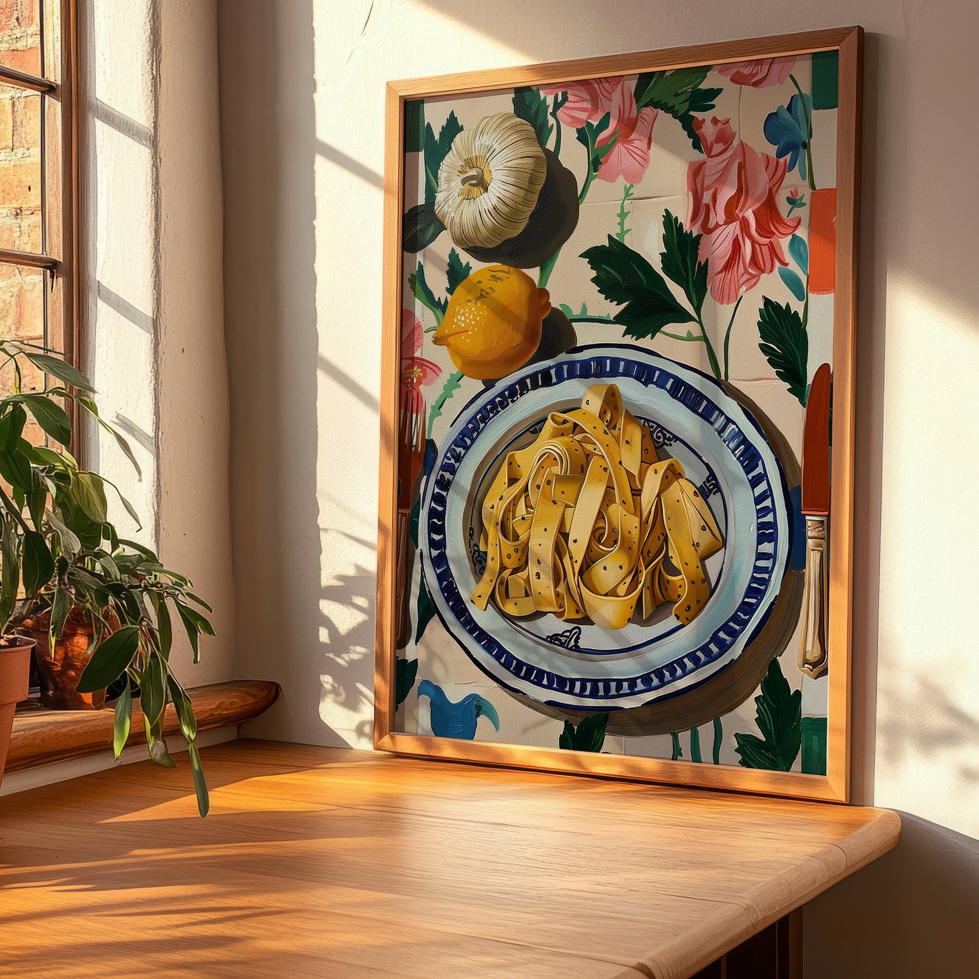 Tagliatelle al Tartufo – Italian Pasta, Ristorante Painting, clean layout with no caption