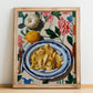 Tagliatelle al Tartufo – Italian Pasta, Ristorante Painting, no-text version framed in wood