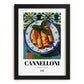 Cannelloni – Italian Pasta, Ristorante Print, in sleek black frame
