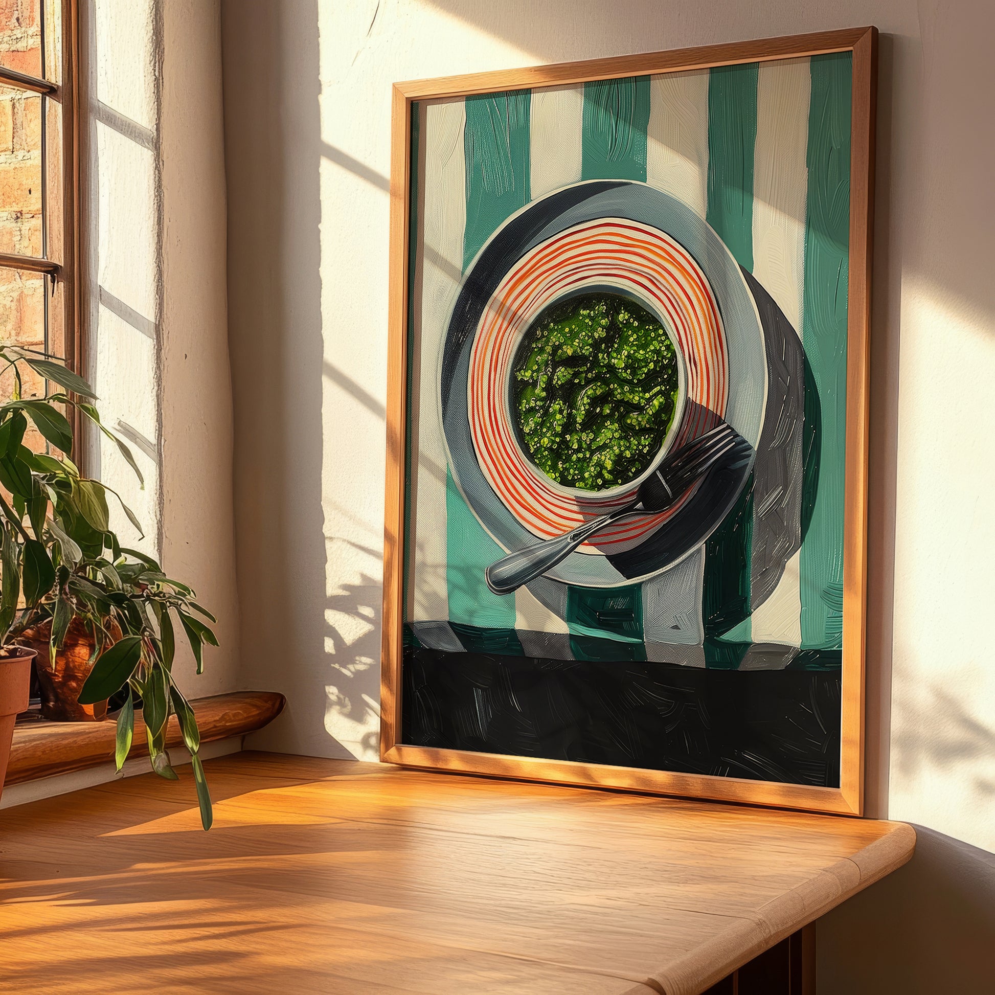 Pesto alla Genovese – Italian Pasta, Ristorante Painting, clean layout with no caption